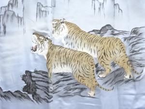 アンティーク　猛虎模様男物長襦袢